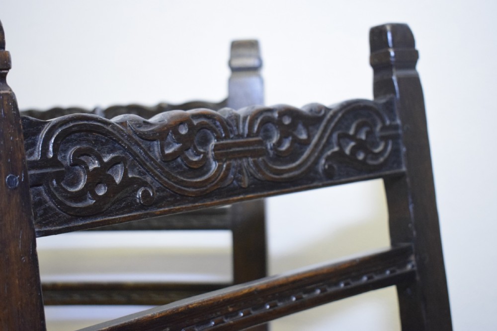 Antique 8 Carved Oak  Dining Chairs View X