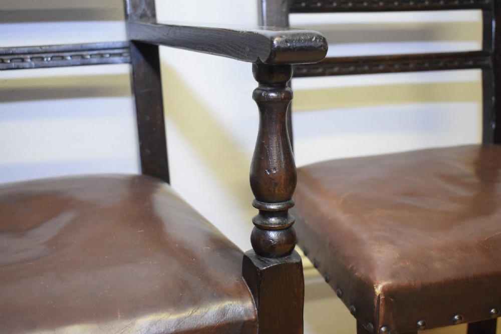 Antique 8 Carved Oak  Dining Chairs View XVII