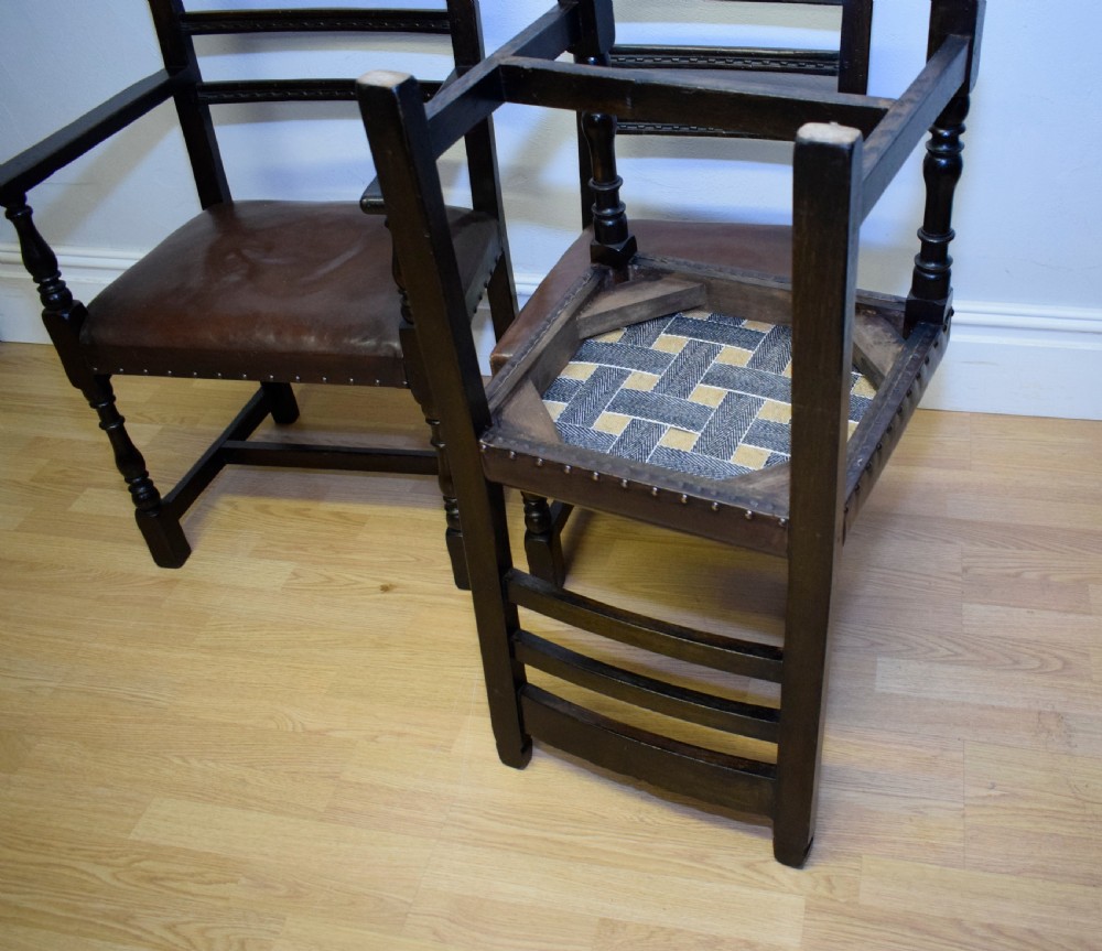 Antique 8 Carved Oak  Dining Chairs View XXI
