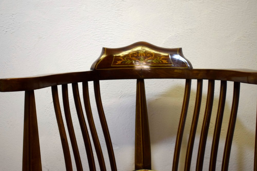 Antique Late Victorian Corner Chair View VI