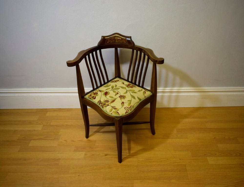 Antique Late Victorian Corner Chair View VII