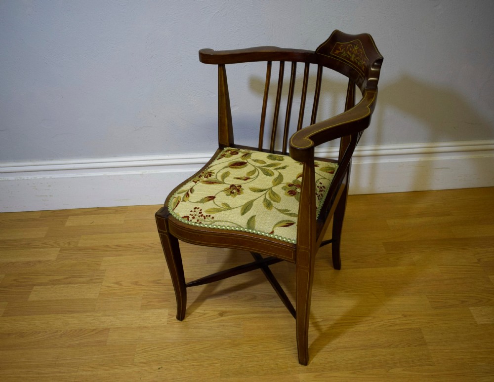 Antique Late Victorian Corner Chair View X