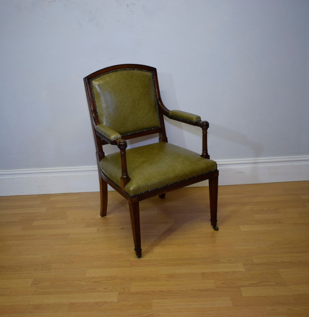 Antique Victorian Library Armchair   View IV