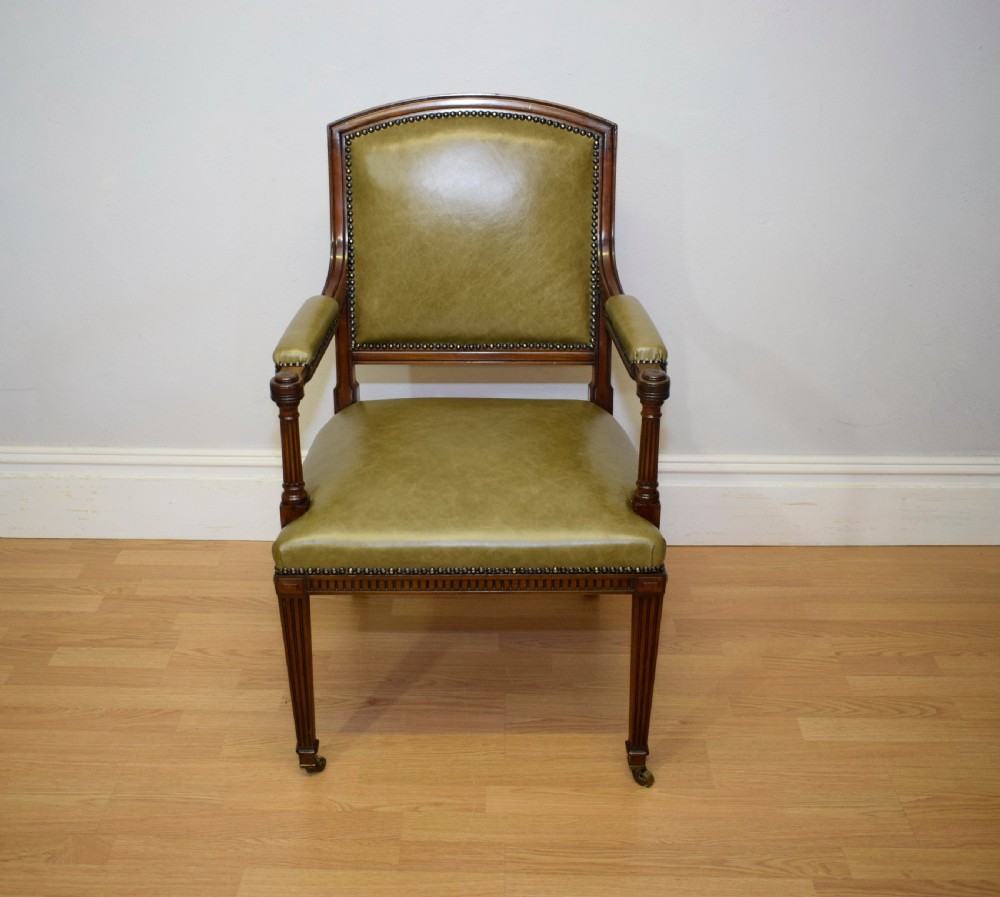 Antique Victorian Library Armchair   View VI