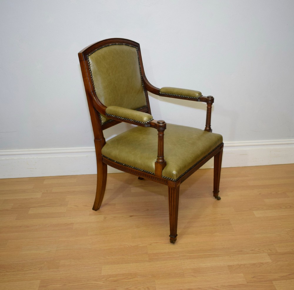 Antique Victorian Library Armchair   View VII