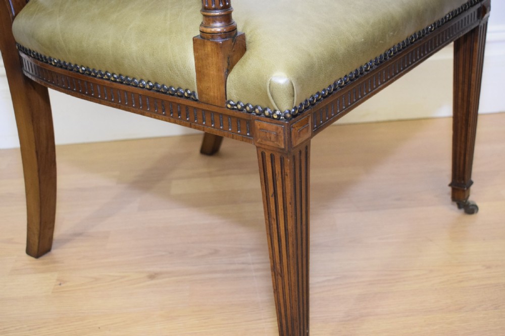 Antique Victorian Library Armchair   View IX
