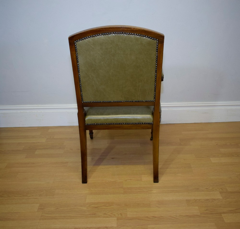 Antique Victorian Library Armchair   View XI
