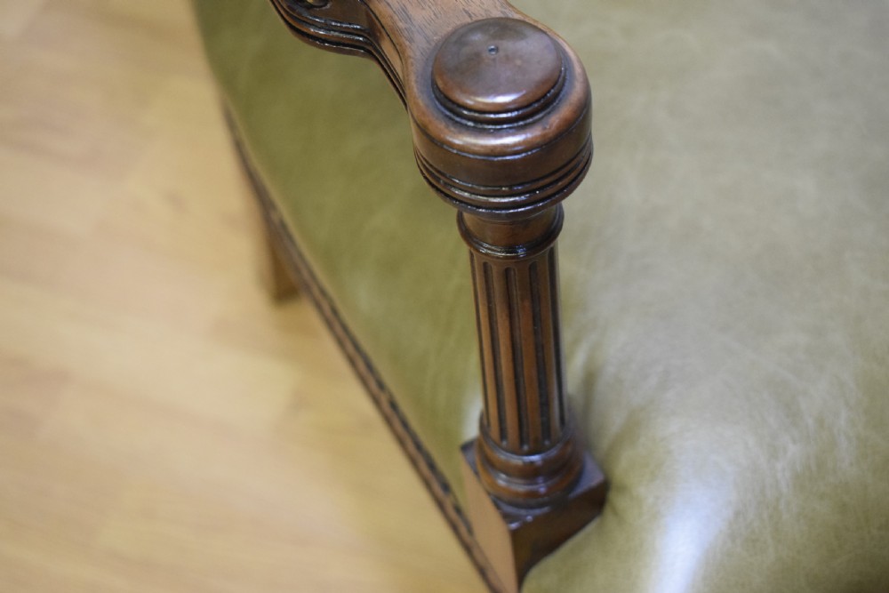 Antique Victorian Library Armchair   View XV
