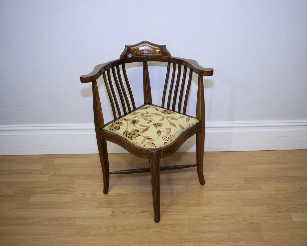 Antique Late Victorian Corner Chair