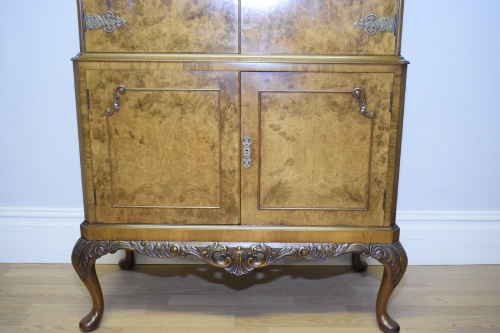 Antique Burr Walnut Cocktail Cabinet View VI