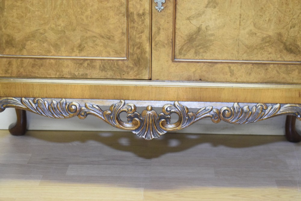 Antique Burr Walnut Cocktail Cabinet View VII