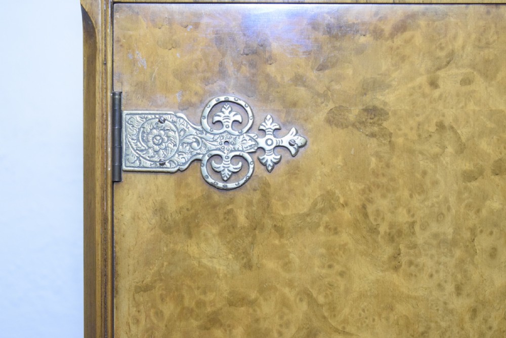 Antique Burr Walnut Cocktail Cabinet View XI