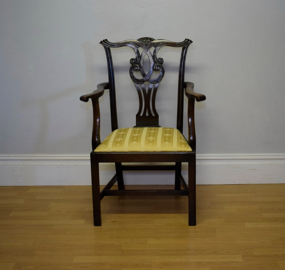 Antique Georgian Chippendale Armchair View II