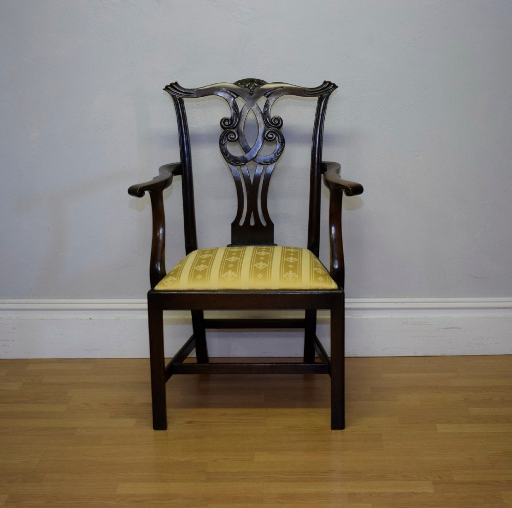 Antique Georgian Chippendale Armchair View III