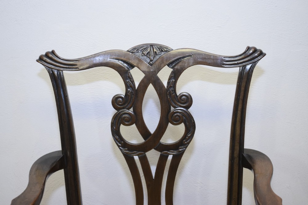 Antique Georgian Chippendale Armchair View X