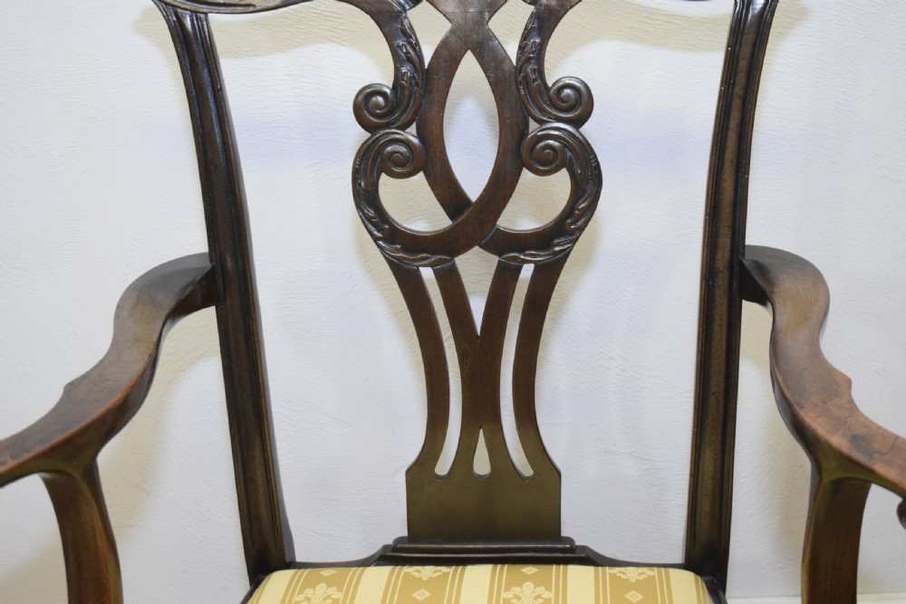 Antique Georgian Chippendale Armchair View XI