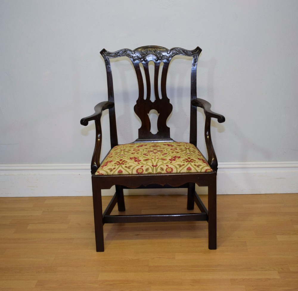 Antique Georgian Chippendale Armchair View II