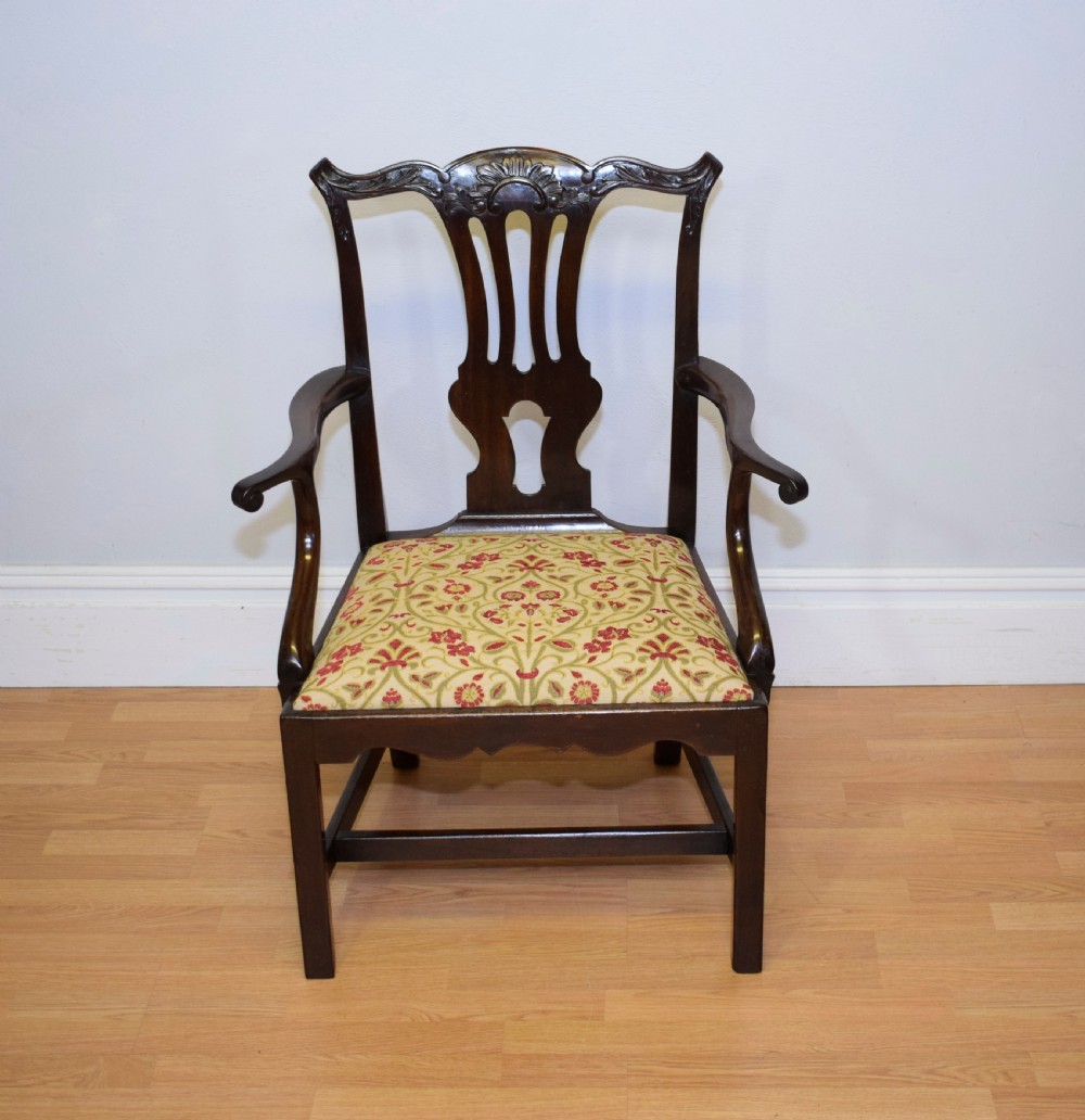 Antique Georgian Chippendale Armchair View III