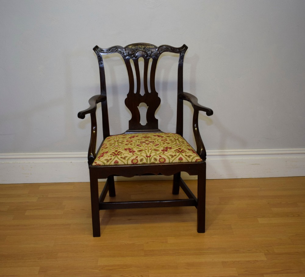 Antique Georgian Chippendale Armchair View IV