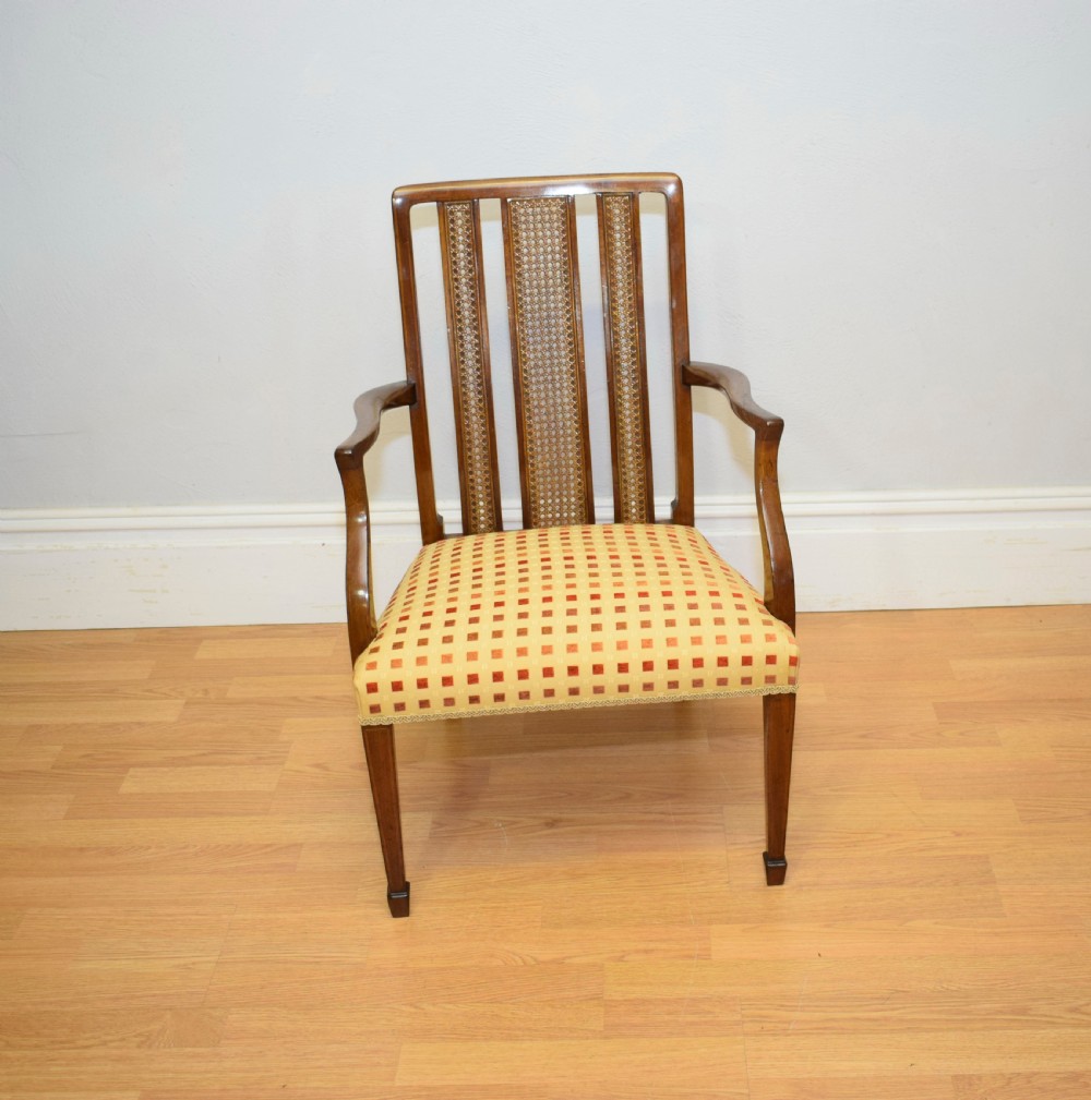 Antique Edwardian Inlaid Armchair