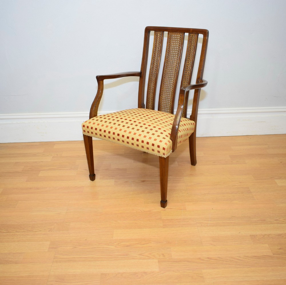 Antique Edwardian Inlaid Armchair View III