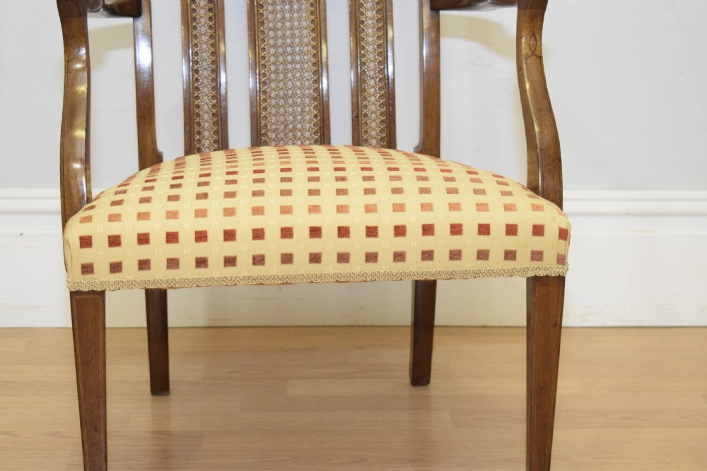 Antique Edwardian Inlaid Armchair View VI