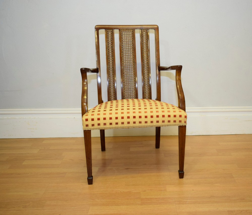Antique Edwardian Inlaid Armchair View VII