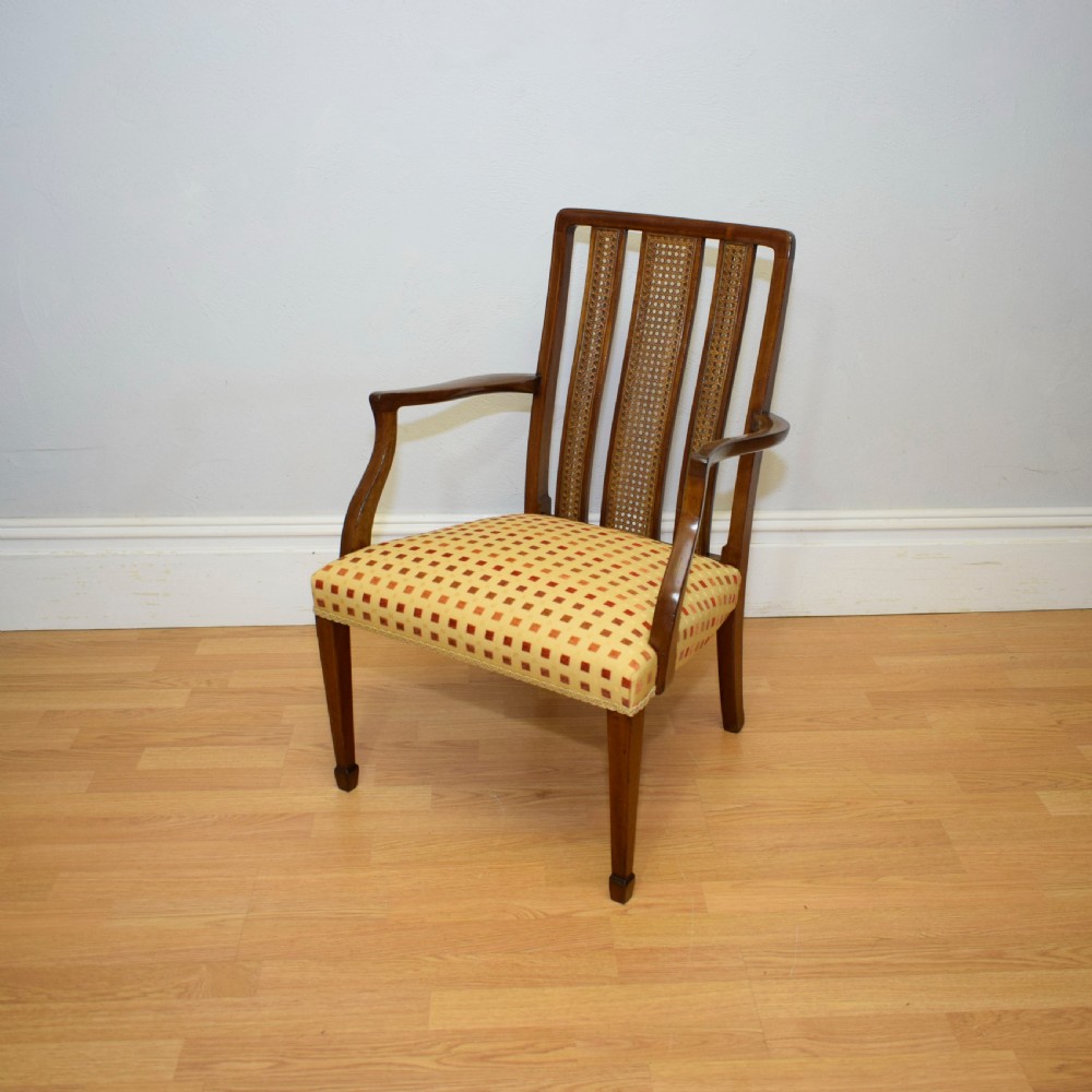 Antique Edwardian Inlaid Armchair View X
