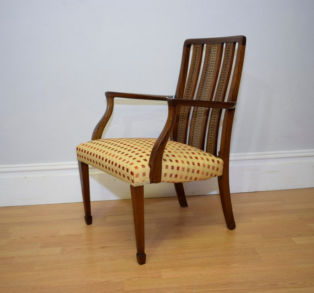 Antique Edwardian Inlaid Armchair View XVI