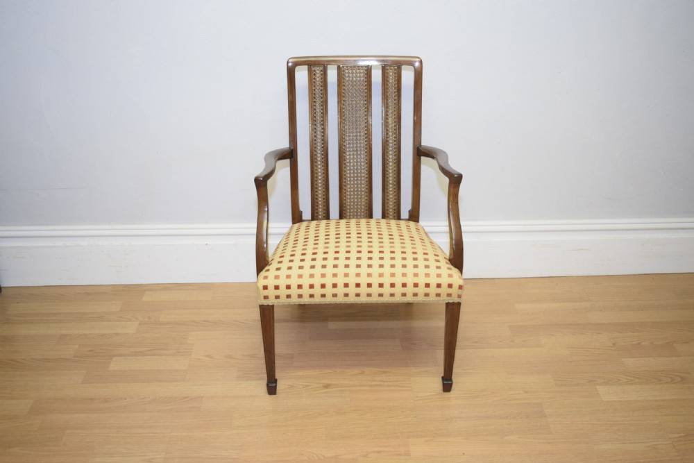 Antique Edwardian Inlaid Armchair View XVII