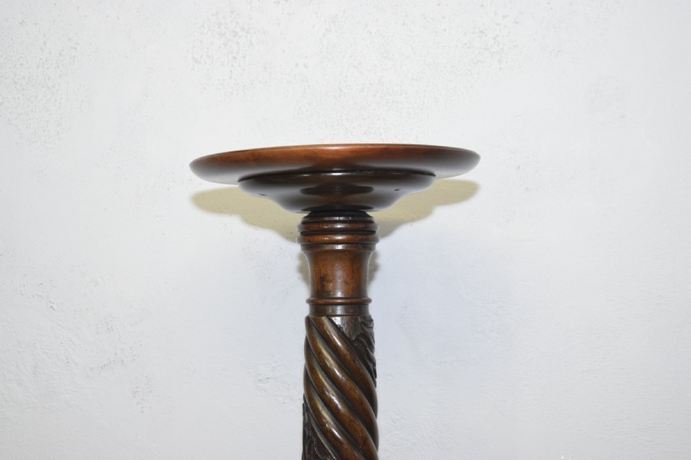 Antique Torchere Plant Stand Chippendale Style View V