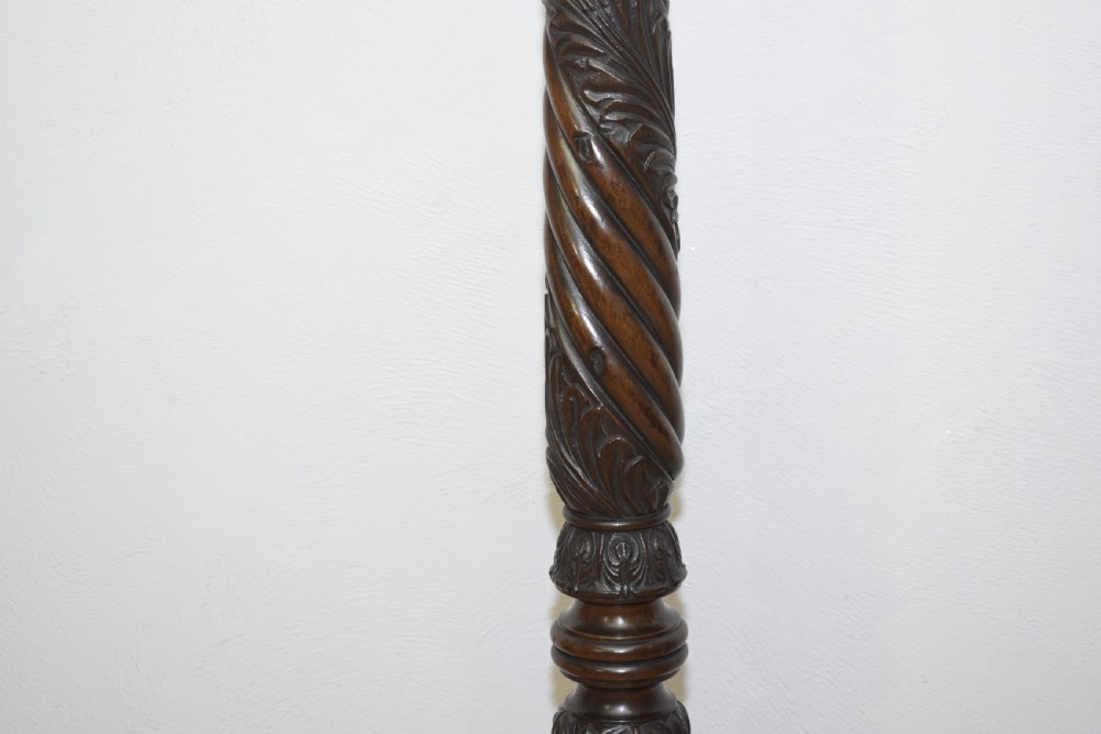Antique Torchere Plant Stand Chippendale Style View VII