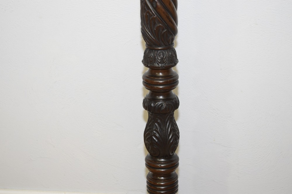 Antique Torchere Plant Stand Chippendale Style View VIII