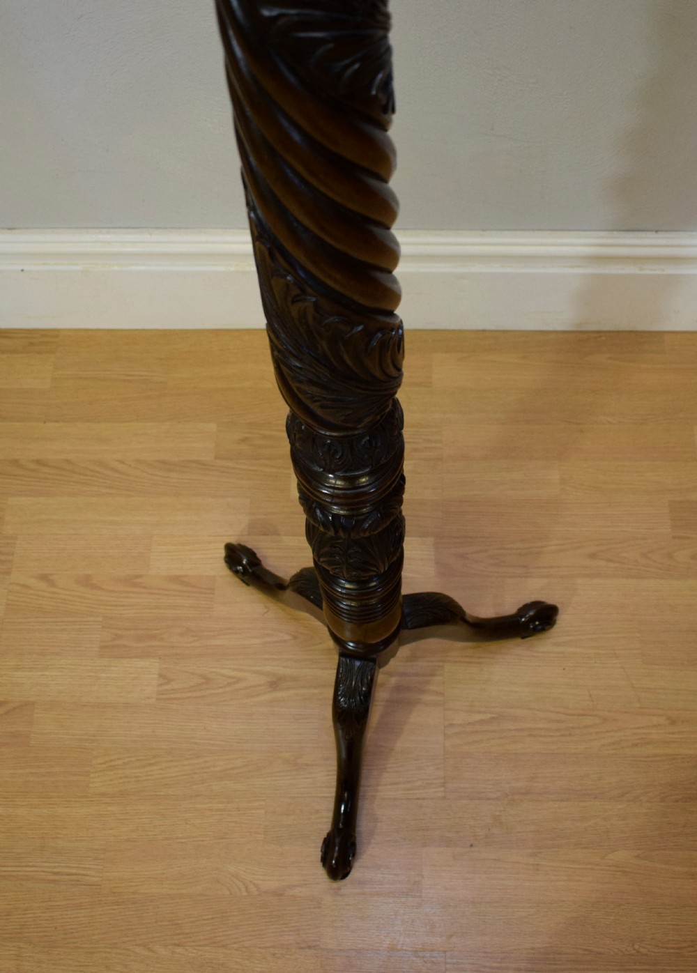 Antique Torchere Plant Stand Chippendale Style View XIV