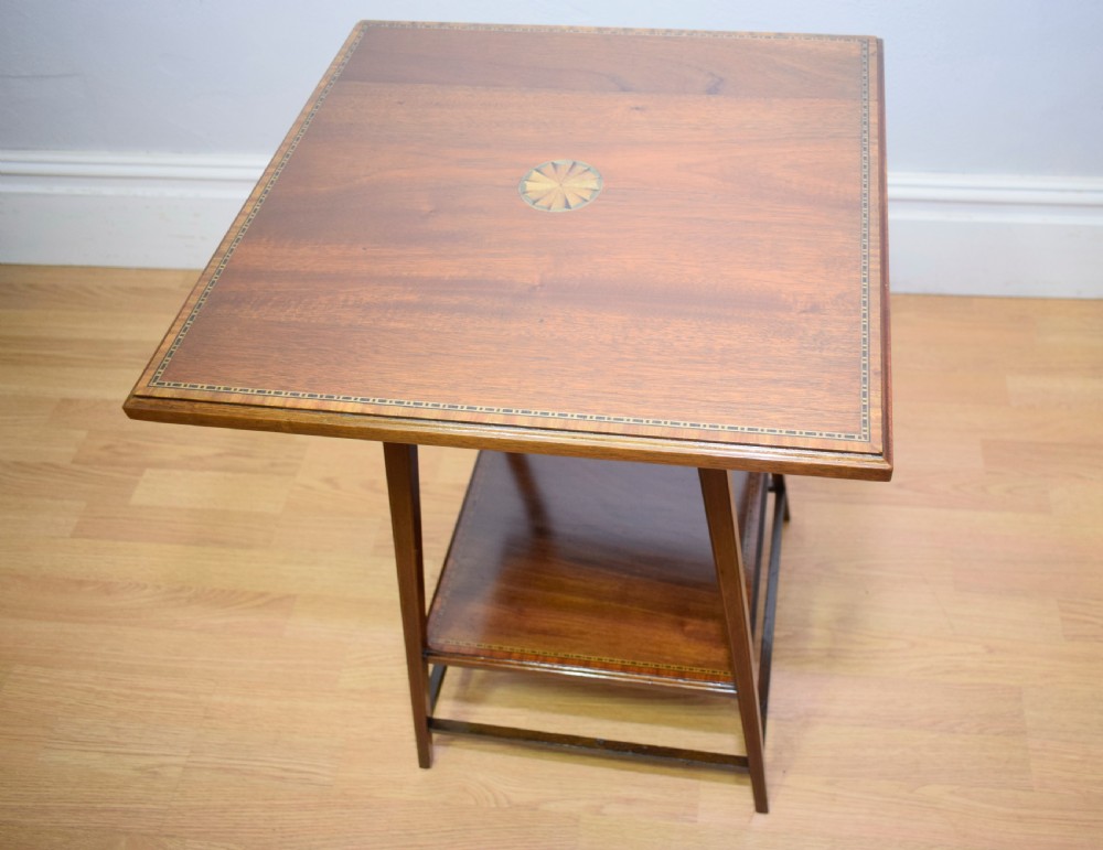 Antique Inlaid Occasional Table View IX