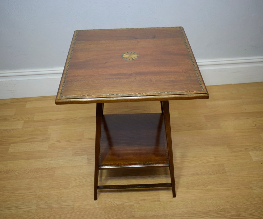 Antique Inlaid Occasional Table View X