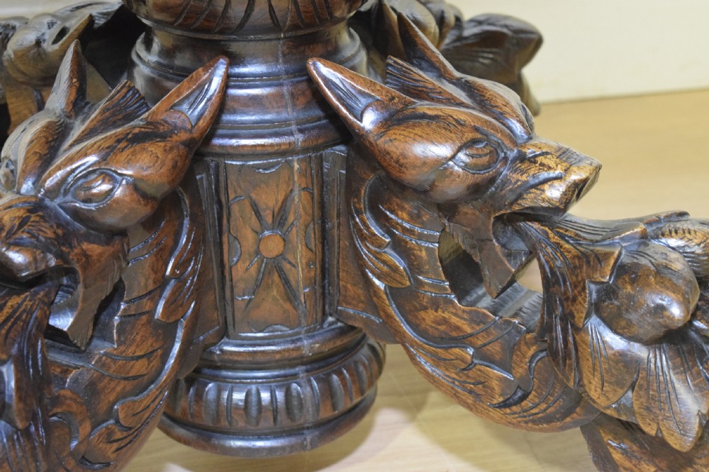 Antique Oak Dining Table View IV