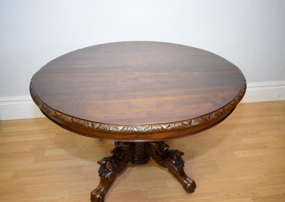 Antique Oak Dining Table View VIII