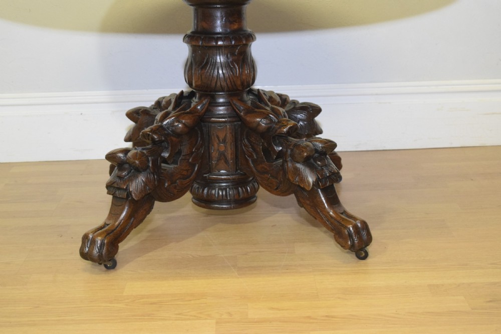 Antique Oak Dining Table View IX