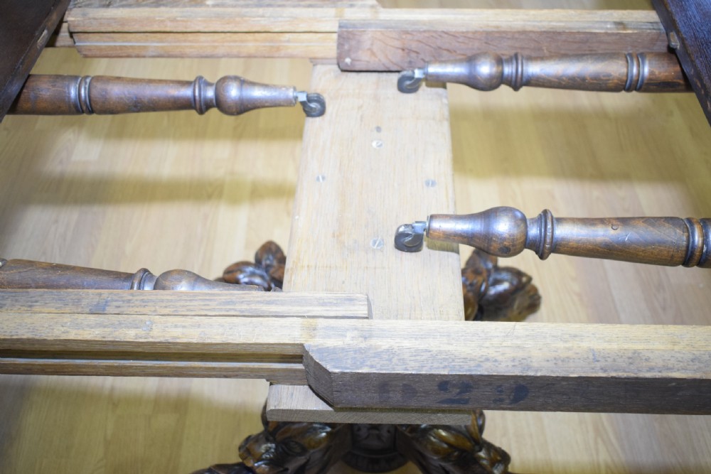 Antique Oak Dining Table View XVIII