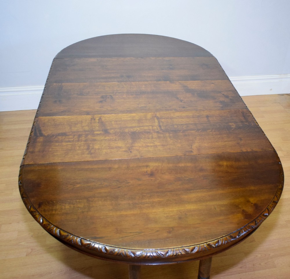 Antique Oak Dining Table View XXII