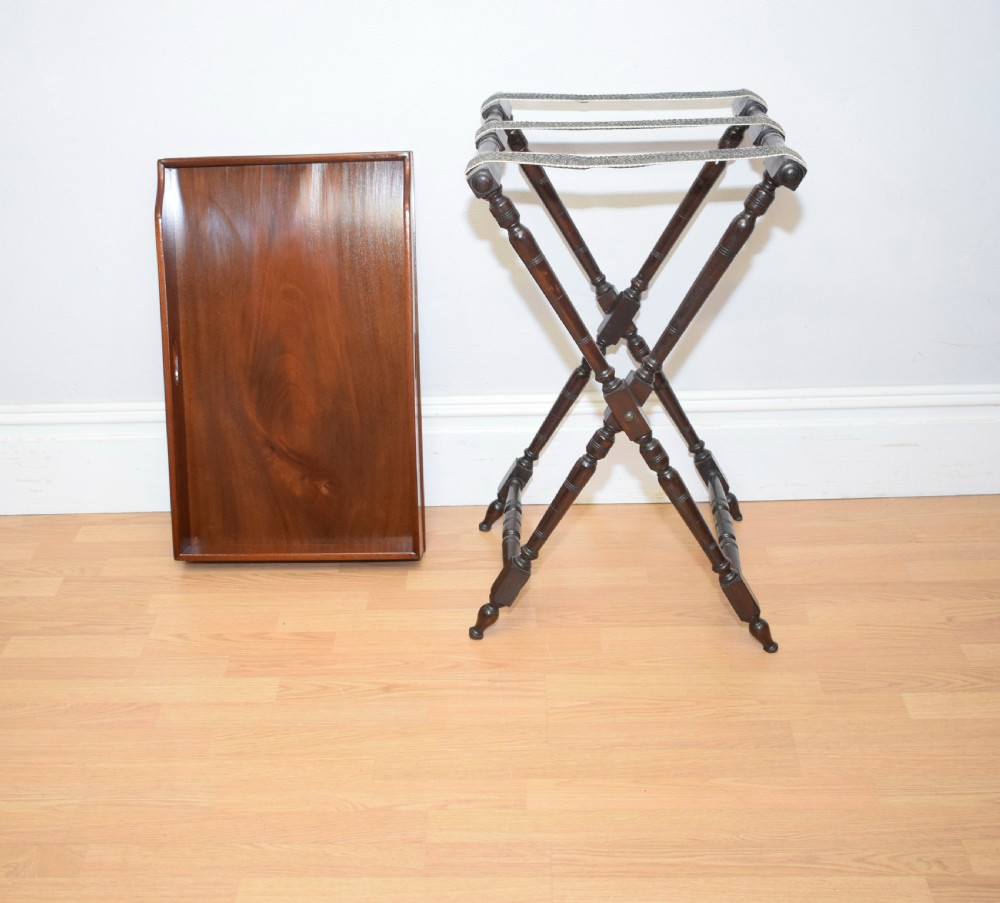 Antique Butlers Tray on Stand View III