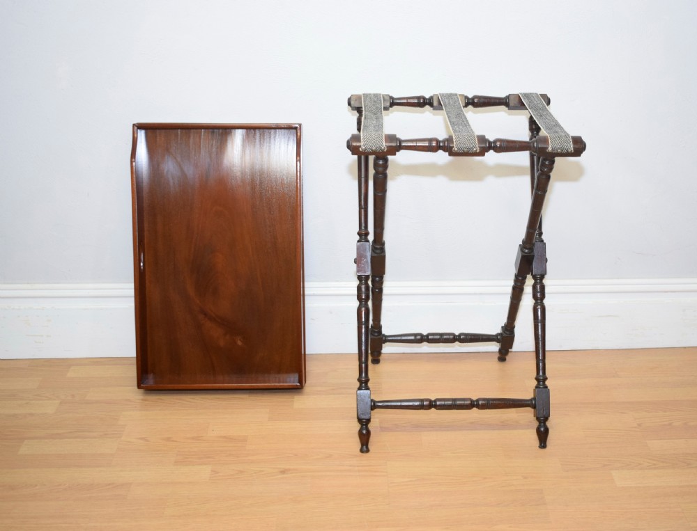 Antique Butlers Tray on Stand View IV