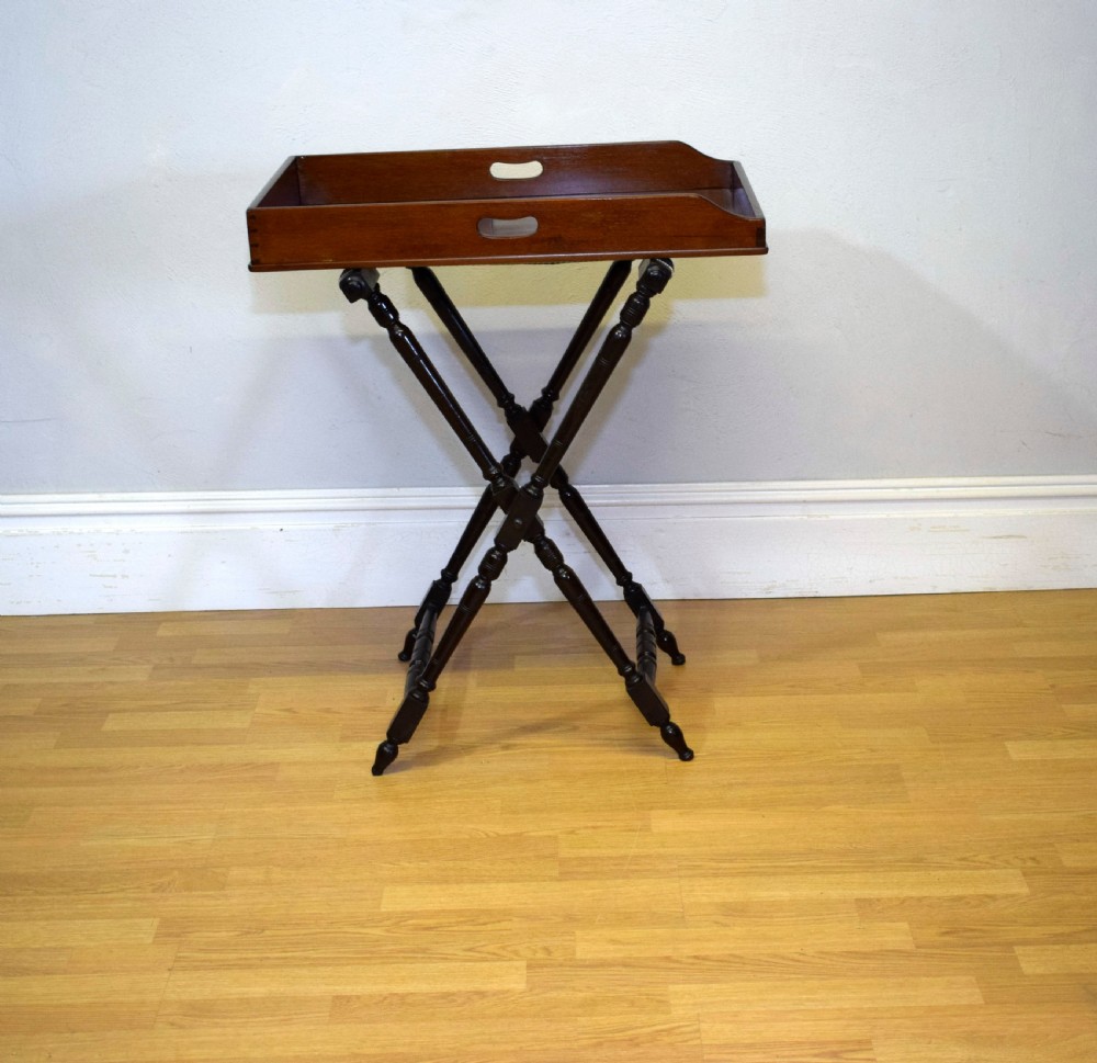 Antique Butlers Tray on Stand View VI