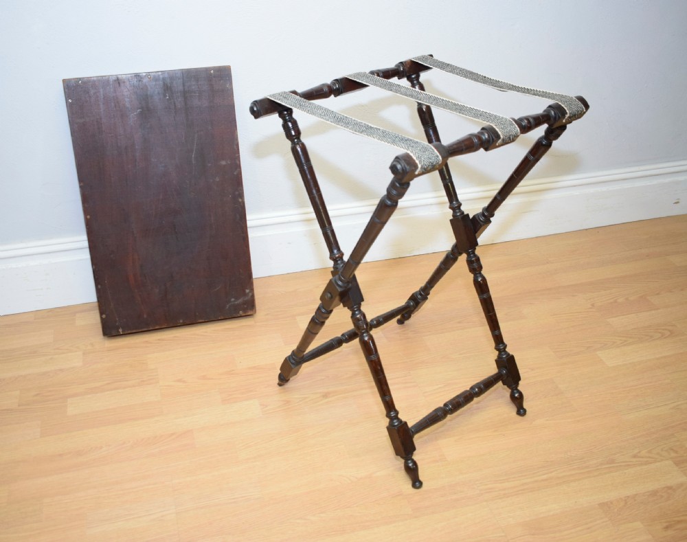 Antique Butlers Tray on Stand View XI