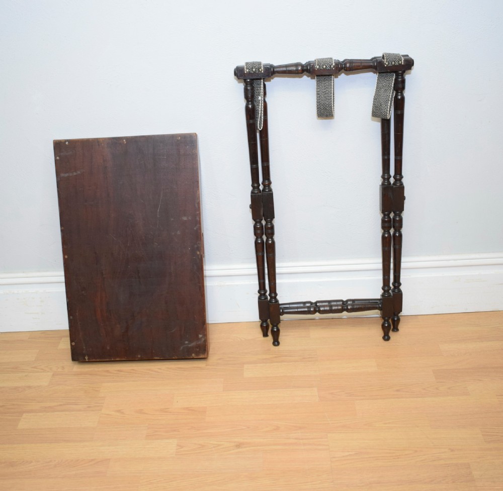 Antique Butlers Tray on Stand View XII
