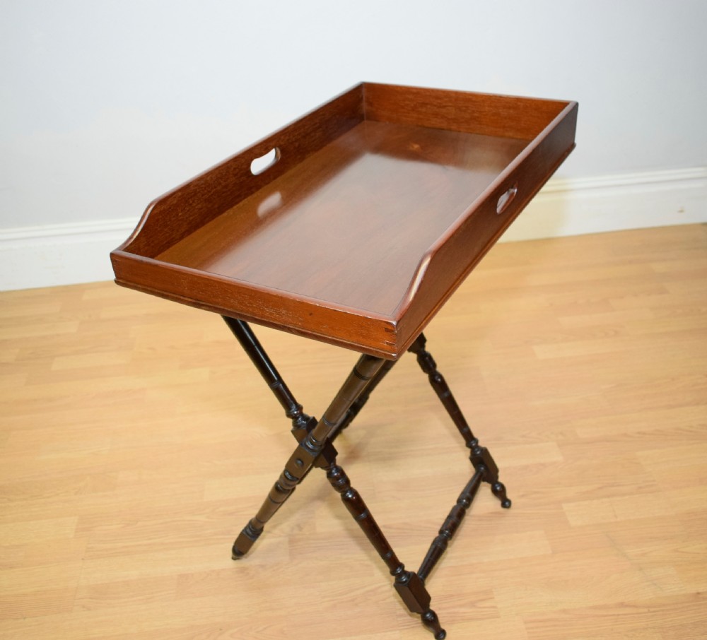 Antique Butlers Tray on Stand View XVI