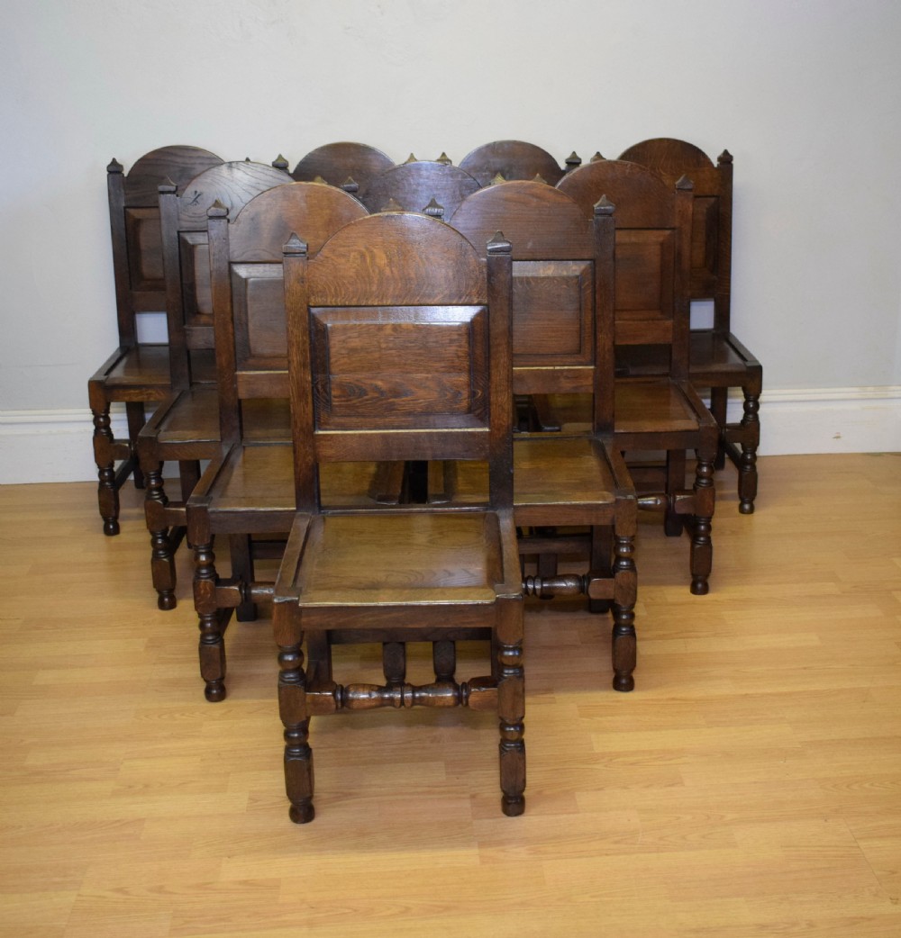 Antique Set of 10 Dining Chairs