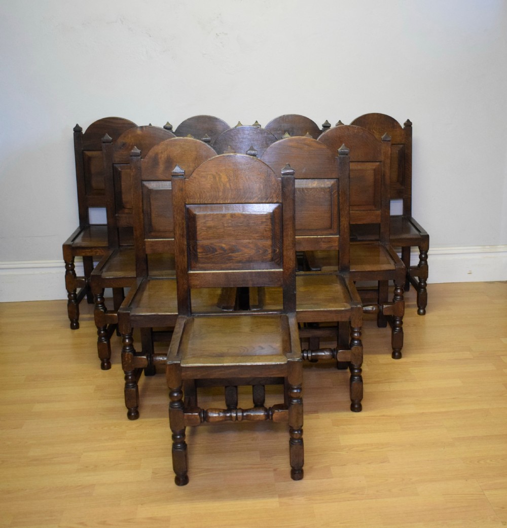 Antique Set of 10 Dining Chairs View II