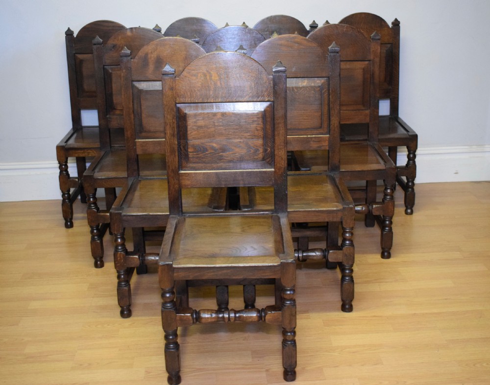 Antique Set of 10 Dining Chairs View III